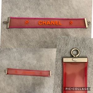 ❤️SOLD❤️ Chanel silicone logo bracelet & ring